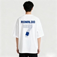 T-SHIRT TRENDING 100% KAPAS 230G Baju Kemeja T Selesa Lengan Pendek OOTD CR7 Star Number Saiz S hing