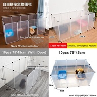 Pet Fence 12pcs Dog Cage Isolation Fence Plastic Fence DIY Kennel House 12pcs 75cm(H) x 45cm(L)