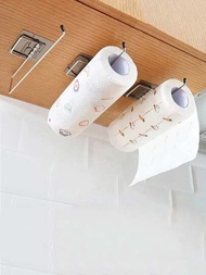 1個多功能不鏽鋼單桿毛巾橫掛架,可用於門背/布巾/餐巾紙等的儲物架