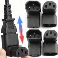 1/4Pcs IEC 320 C14 To C13 Left Right Angle AC Adapter - Power Extension Adapter - Down Up Angle AC C