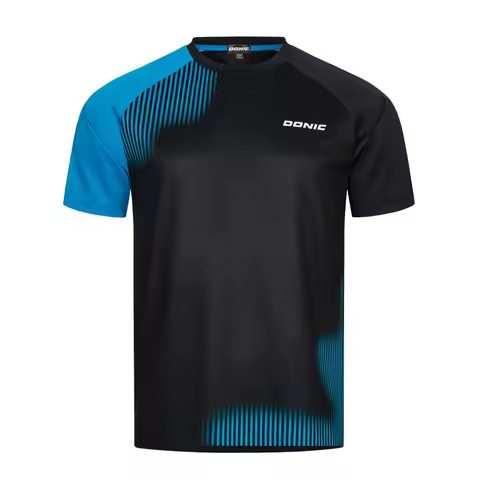 DONIC Round Neck Table Tennis Jersey Quick Dry Sports T-shirt Breathable Short Sleeve Ping Pong Shir