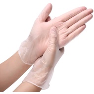 [READY STOCK] Disposable Vinyl Gloves PVC Gloves Medical Exam Vinyl Gloves Latex Gloves Nitrile Gloves Powder-Free Clear Dishwashing Gloves for Household Food Handling Lab Work