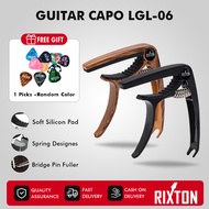 Guitar Capo with Soft Silicon RIXTON Acoustic and Classical Electric Guitars, Bass, Banjo, Violin, Mandolin, Ukulele All Types Lightweight String Instrument