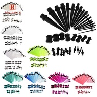 [UsusexaMY] 36pcs Wholesale G-00G Acrylic Ear Gauges Stretching Kit Tapers  wit Rubber