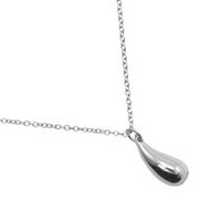 สร้อยคอรูปหยดน้ำ Elsa Peretti จาก Tiffany & Co. เงิน 925 น้ำหนักประมาณ 2.6 กรัม สำหรับผู้หญิง [มือสอ