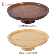 [Menolana] Wood Cake Stand Fruit Serving Tray Round Serving Platter Cupcake Stand for
