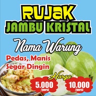 Spanduk Rujak Jambu Kristal Bisa Custom Request Isi Spanduk Bebas dan Gratis Desain