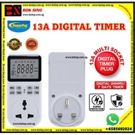 POWERPAC 13A DIGITAL TIMER PLUG/MULTI SOCKET TIMER PLUG