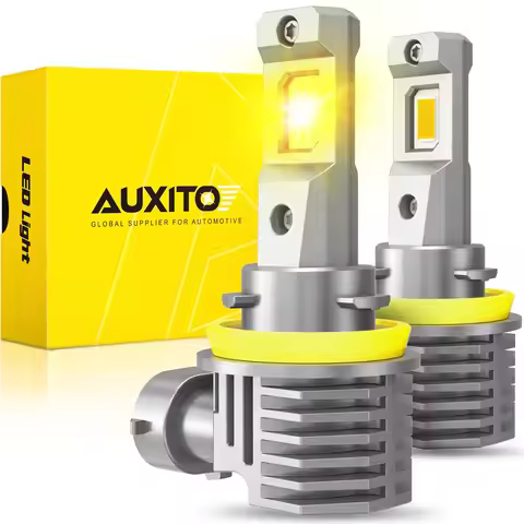 AUXITO 2X 16000LM 12V H8 H9 H11 LED H16JP 9005 hb3 9006 hb4 LED Headlight Fog Light Bulb Yellow Fanl