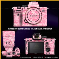 Sony A7/A72/A7R3/A7R4/A7R5/A1/A9/A6700 Pink Camo Skin Sticker | Pre-cut CNC cutting with standard de