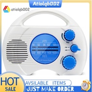 Portable Radio 4-Level Shower Waterproof Radio AM FM Mini Radio Bathroom Radio with Plug-in Card