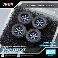 1/64 Wheelswap TE37 XT MAG. BLUE ( 12.7mm x 5mm )