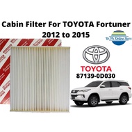 Cabin Filter Toyota FORTUNER 2012 to 2015 (87139-0D030) (87139-28020) (87139-0K060) (87139-0N010)