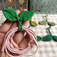 Crochet leaf sprout, Crochet cable rollerTALI