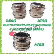 ELICA NICKEL PLATED BRASS CABLE GLAND (IP68) - M40 , M50 AND M63