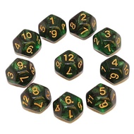 QR7E 12-Sided Dice Starry Sky Twelve-Sided Digital Dice Early Education Aids Sieve Table Game Toys B