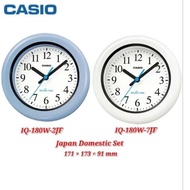 JDM CASIO IQ-180W Moisture and Dustproof Wall Clock, Quartz Watch, Freestanding Stand
