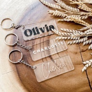 CUSTOMISED PERSONALISED RECTANGLE ACRYLIC KEYCHAIN | ACRYLIC KEYCHAIN | PERSONALISED GIFT | WEDDING 