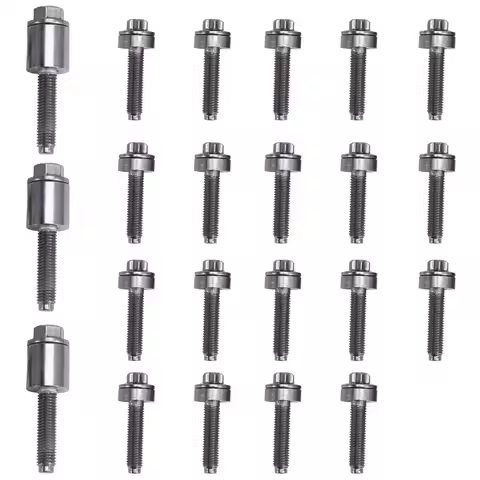 A96E-22Pcs/Set Aluminum Valve Cover Screw Set For BMW E60 E61 E90 E91 Z4 11120409288