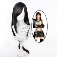Tifa Lockhart Cosplay Wig Fantasy Anime Game Final Fantasy VII Disguise Long Black Heat Resistant Sy