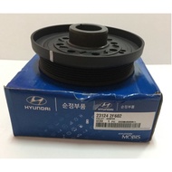 CRANKSHAFT PULLEY /DAMPER PULLEY (GENUINE PARTS) HYUNDAI SANTA FE CM10 / DM 2.2 /  SORENTO UM> 23124