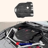 For TOYOTA Supra A90 2019-2022 Carbon Fiber KZ Style Hood Bonnet Engine Trim Cover Plate