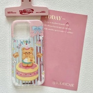 Romantic Cake Bear Clear Flower Case Redmi 15C 13x Note 14 4G 5G Pro Plus A5 14C 13C 13 A3 9T 10C 12