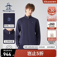 万星威（Munsingwear）高尔夫服装秋冬男士针织外套休闲百搭立领拉链卫衣 M145 L