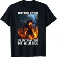 Cringy Werewolf Warning Wolf Meme Cringe Alpha Wolf T-Shirt