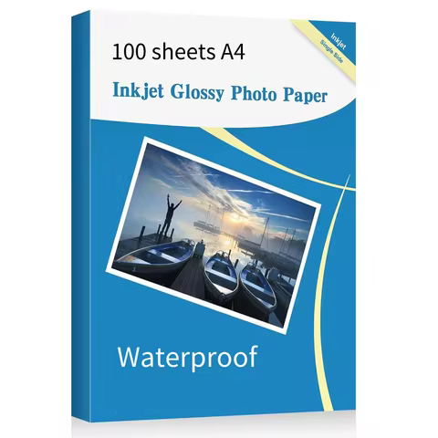 A4 100 Sheets Glossy Photo Paper 160gsm 120g waterproof High Gloss Quick Dry photo paper for Canon E