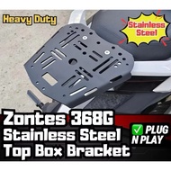 368G 350E Zontes Monorack Top Box Bracket Stainless Steel Heavy Duty TopBox Bracket Zontes 368G 350E