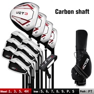 PGM MTG031 Golf Clubs VCT3 Generation Mens Pole Carbon Steel Shaft 3 Woods + 7 Irons + 1 Putter + 1 