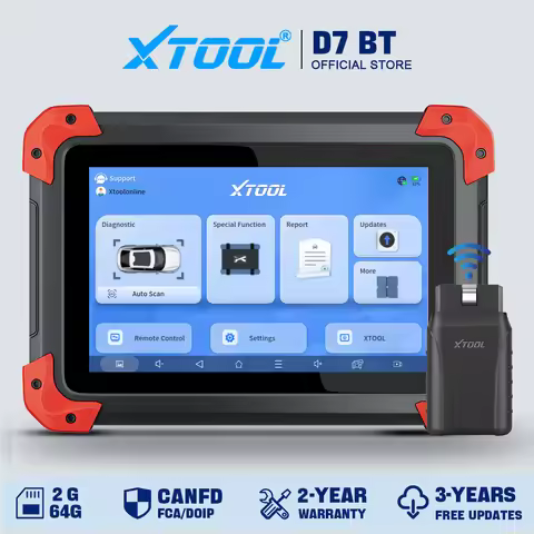 XTOOL D7 BT Bluetooth Car Diagnostic Tools Bidirectional Scanner ECU Coding Automotive Scanner 39+ S
