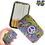 (LINTINGAN TEMBAKAU) KOTAK ROKOK MODEL PEACE BAHAN METAL KUAT KOTAK R O K O K UNIK TEMPAT ROKOK WADA