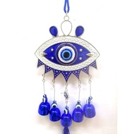 Aesthetic Blue Evil‐Eye Windchime Handcrafted Home Hanging Accent QQ‐HY202A,QQ‐YX‐66,QQ‐HY227A