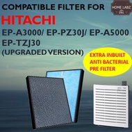Hitachi EP-A3000 EP-PZ30J EP-TZ30J EP-A5000 Compatible Filters (Built in Anti Bacterial Pre FIlter L