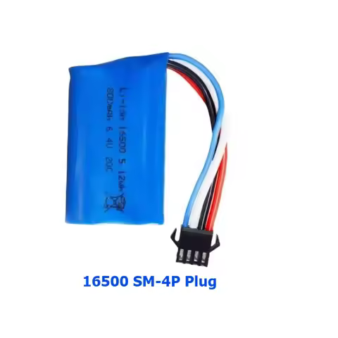 For 16500 6.4V 800mAh Lithium Battery A959 A969 18628 18629 18428 Remote Control Car Batteries