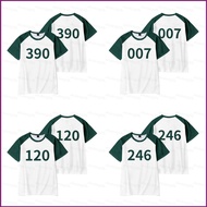 HT Squid Game Season 2 number 390 007 120 246 summer T-shirt Anime Short Sleeve Top HT