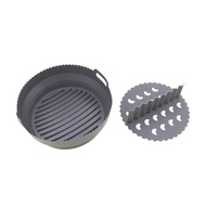 HPVDBP Foldable Silicone Air Fryer Trays Round/Square Reusable Air Fryer Silicone Pot Multipurpose w