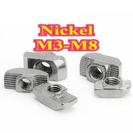 T Nut Rhombus Hammer T Nut Hammer Head Fasten Nut Connector T For EU 2020 3030 4040 Series Aluminium