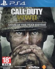 PS4 決勝時刻 Call of Duty: WWII 二戰 中文版/日版 二手