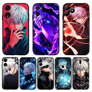 for OPPO A57E A58 A58X A59F1s A60 A74 A76 A77F3 A78 A79 Anime Gojo Satoru A,1 4Y23 TPU Black Soft Si