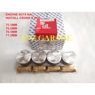 ART 4G15 12V HIGHCOMP STROKER PISTON 1.6CC 75.5MM 76MM 76.5MM 77MM HIGH COMPRESSION