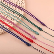 ((BD) 3mm Long Line Flat Buckle Plain Color Pendant Necklace Handmade Lanyard Rope