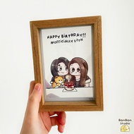 Transparent Frame Portrait Illustration Customize Gift Box/Couple/Family/Friends/Door Gift (Always Cute Style)客制化相框