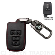 Toyota Sienta / Vellfire / Alphard / Voxy Keyless Remote Car Key Leather Key Cover Case with Screwless Metal Keychain