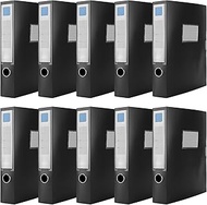 FUNSUEI Pack of 10 A4 Lever Arch Files, Black, 5.5 cm Wide, Document Box, A4 Plastic, Archive Box fo