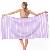 American Soft Beach Towel Striped Microfiber Quick Dry Pool Towel Oversized Soft Absorbent Sand Free
