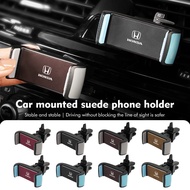 Suede Car Phone Holder Air Vent Clip Mount Stand  For Honda Odyssey Insight Passport Vezel Pilot Stream Shuttle