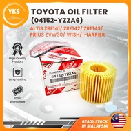 TOYOTA ALTIS ZRE141 ZRE142 ZRE143 / PRIUS ZVW30 / WISH ZGE20 ZGE22 (04512-YZZA6) ENGINE OIL FILTER 100